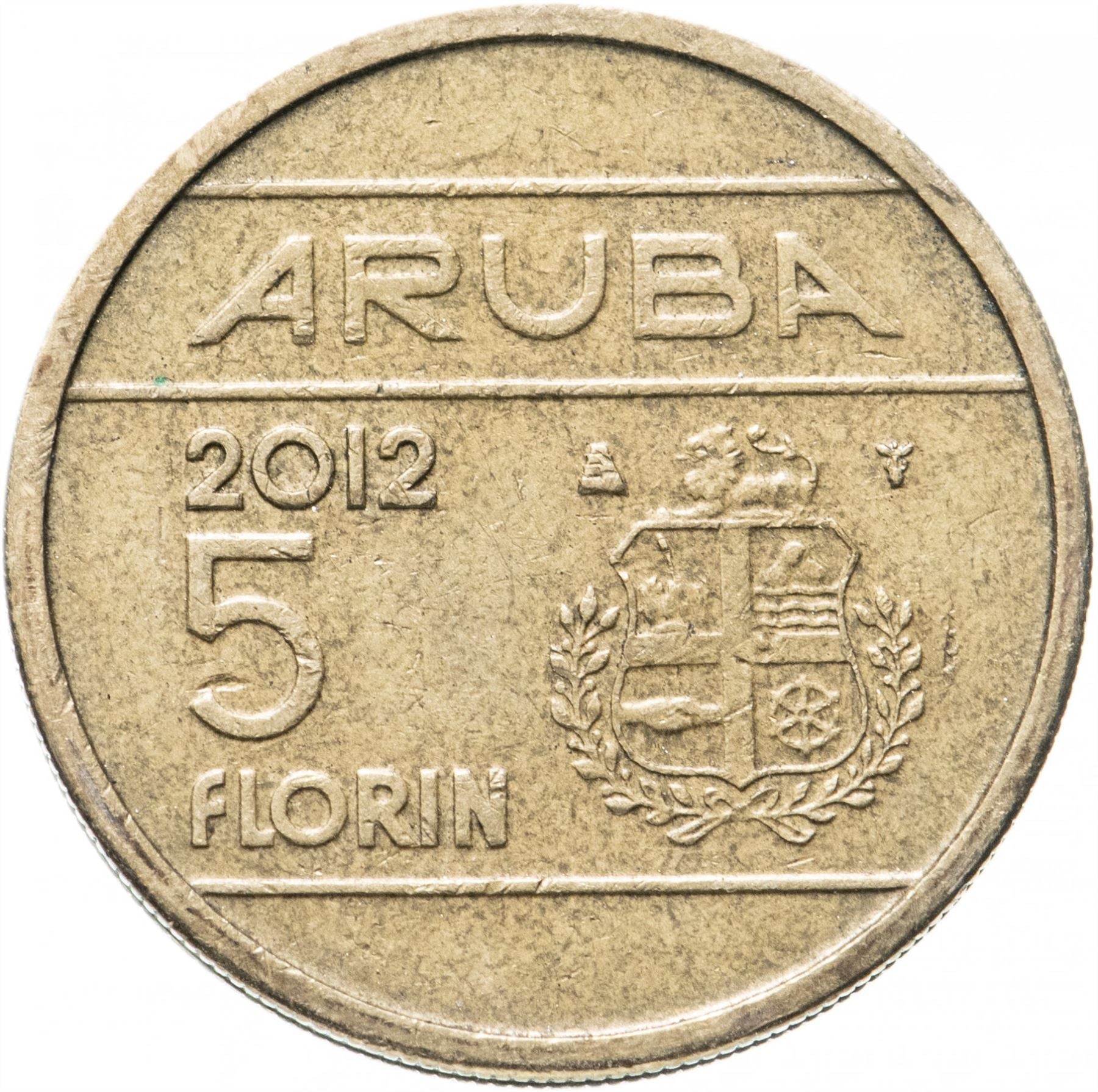 Aruba | 5 Florin Coin | Queen Beatrix | KM38 | 2005 - 2013