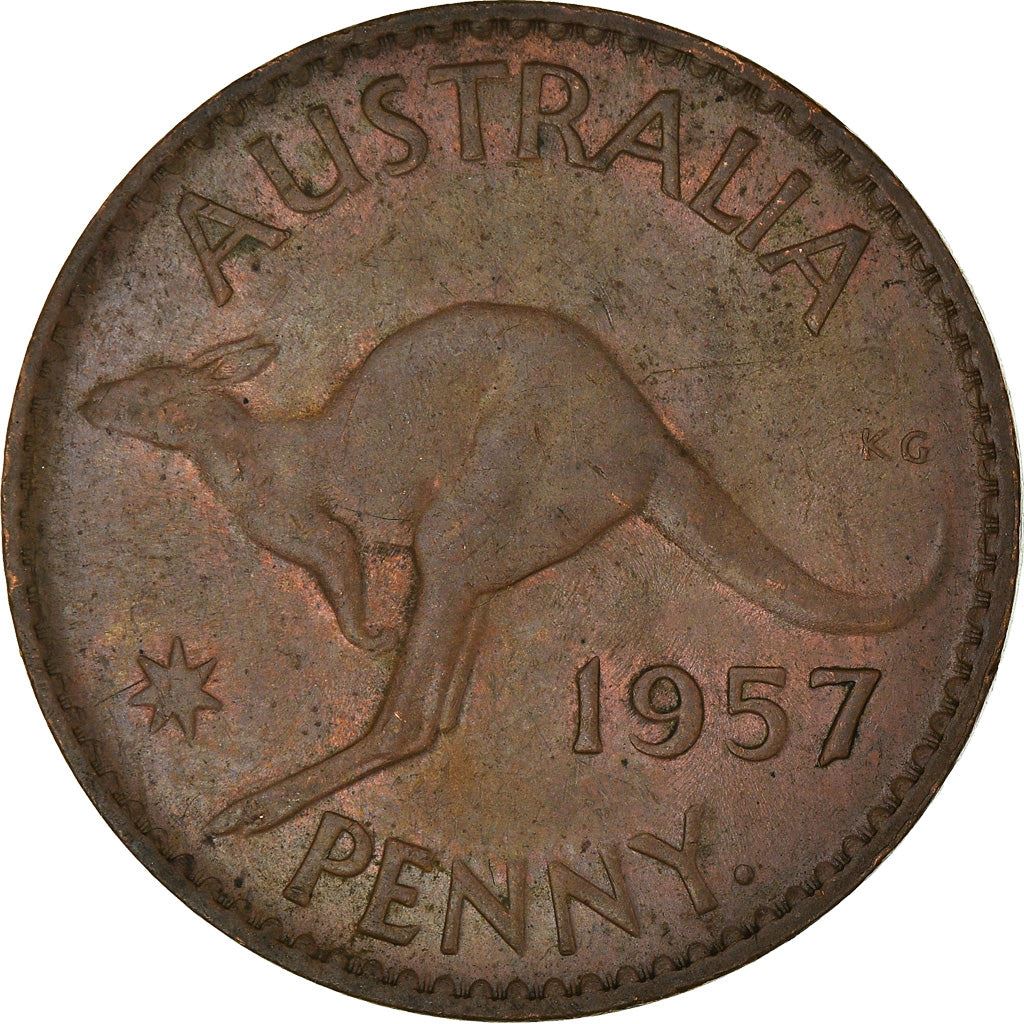 Australia | 1 Penny Coin | Elizabeth II | Kangaroo | KM56 | 1955 - 1964