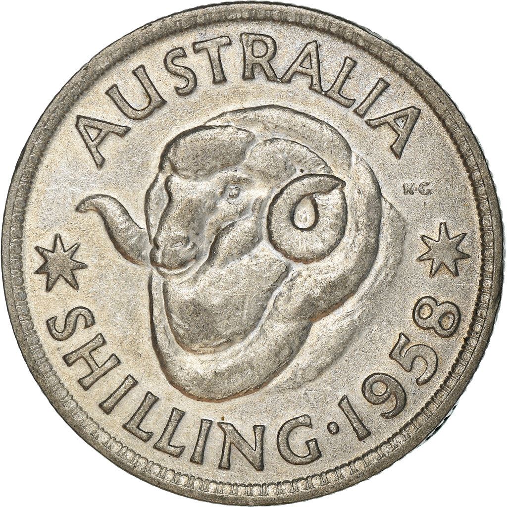 Australia | 1 Shilling Coin | Elizabeth II | Ram | KM59 | 1955 - 1963