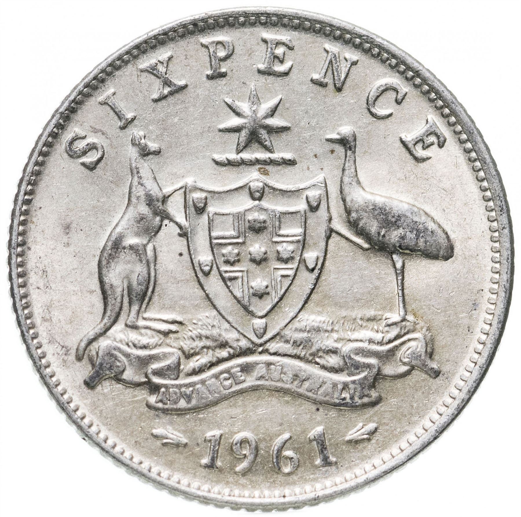 Australia | 6 Pence Coin | Elizabeth II | KM58 | 1955 - 1963