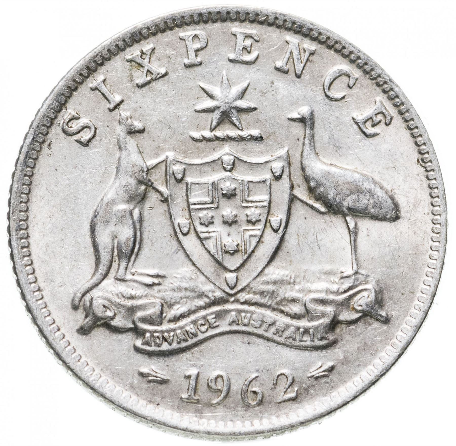 Australia | 6 Pence Coin | Elizabeth II | KM58 | 1955 - 1963