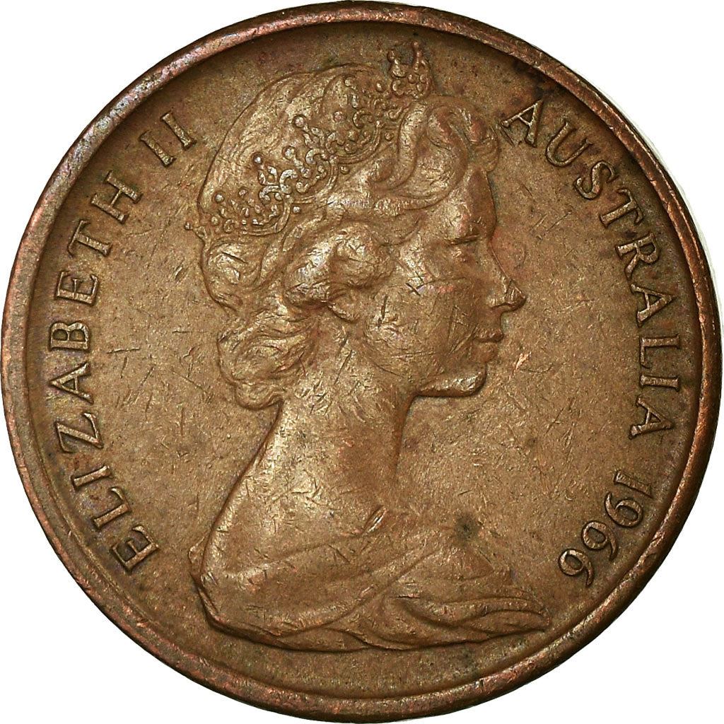 Australia Coin | 1 Cent | Elizabeth II | Feather tailed glider | KM62 | 1966 - 1984