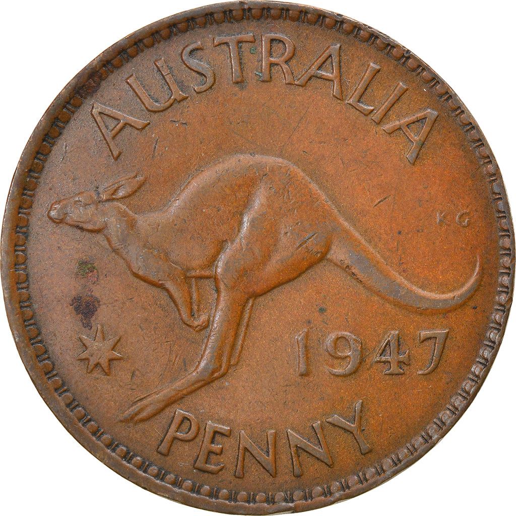 Australia Coin | 1 Penny | George VI | Kangaroo | KM36 | 1938 - 1948