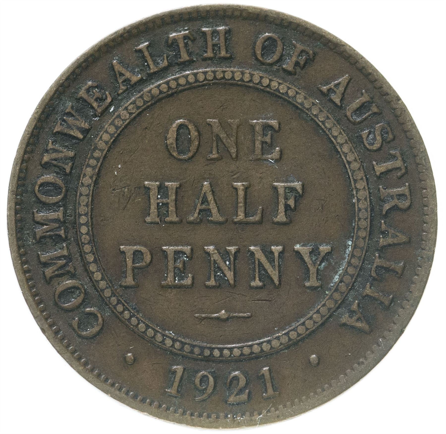 Australia Coin | ½ Penny | George V | KM22 | 1911 - 1936