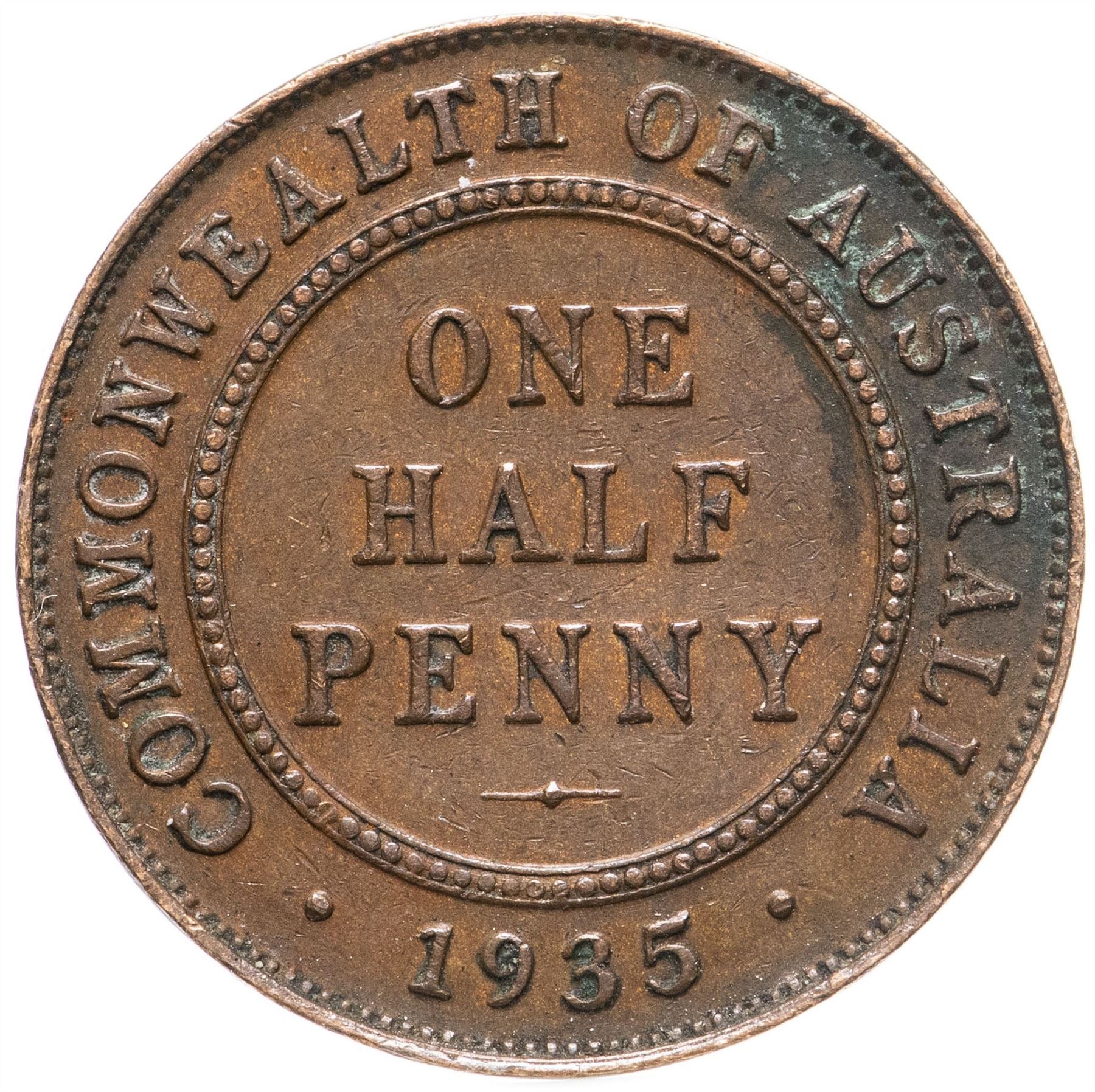 Australia Coin | ½ Penny | George V | KM22 | 1911 - 1936