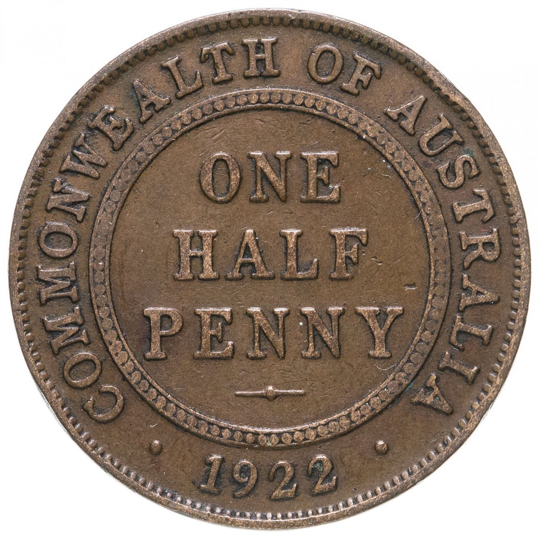 Australia Coin | ½ Penny | George V | KM22 | 1911 - 1936