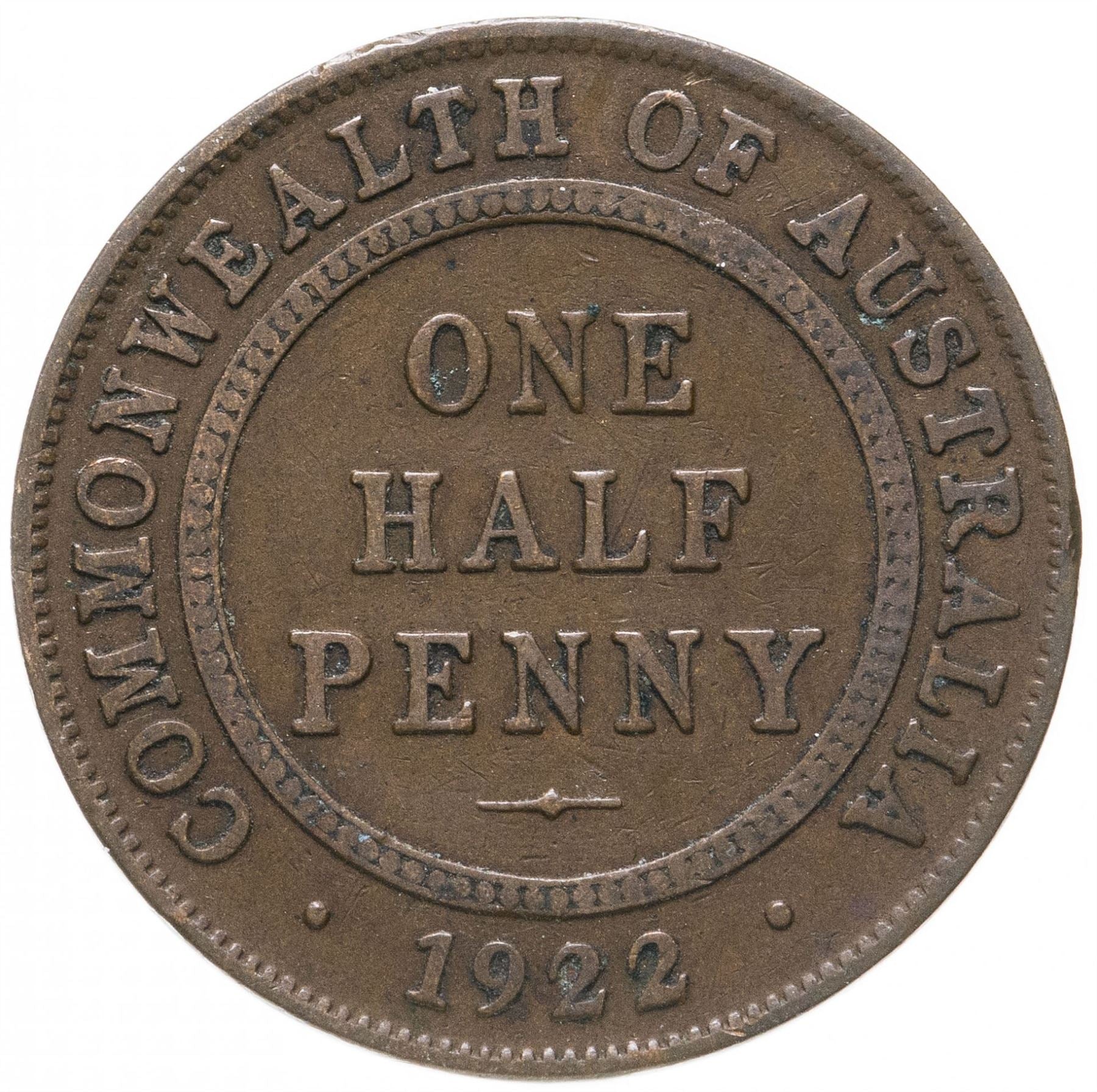 Australia Coin | ½ Penny | George V | KM22 | 1911 - 1936