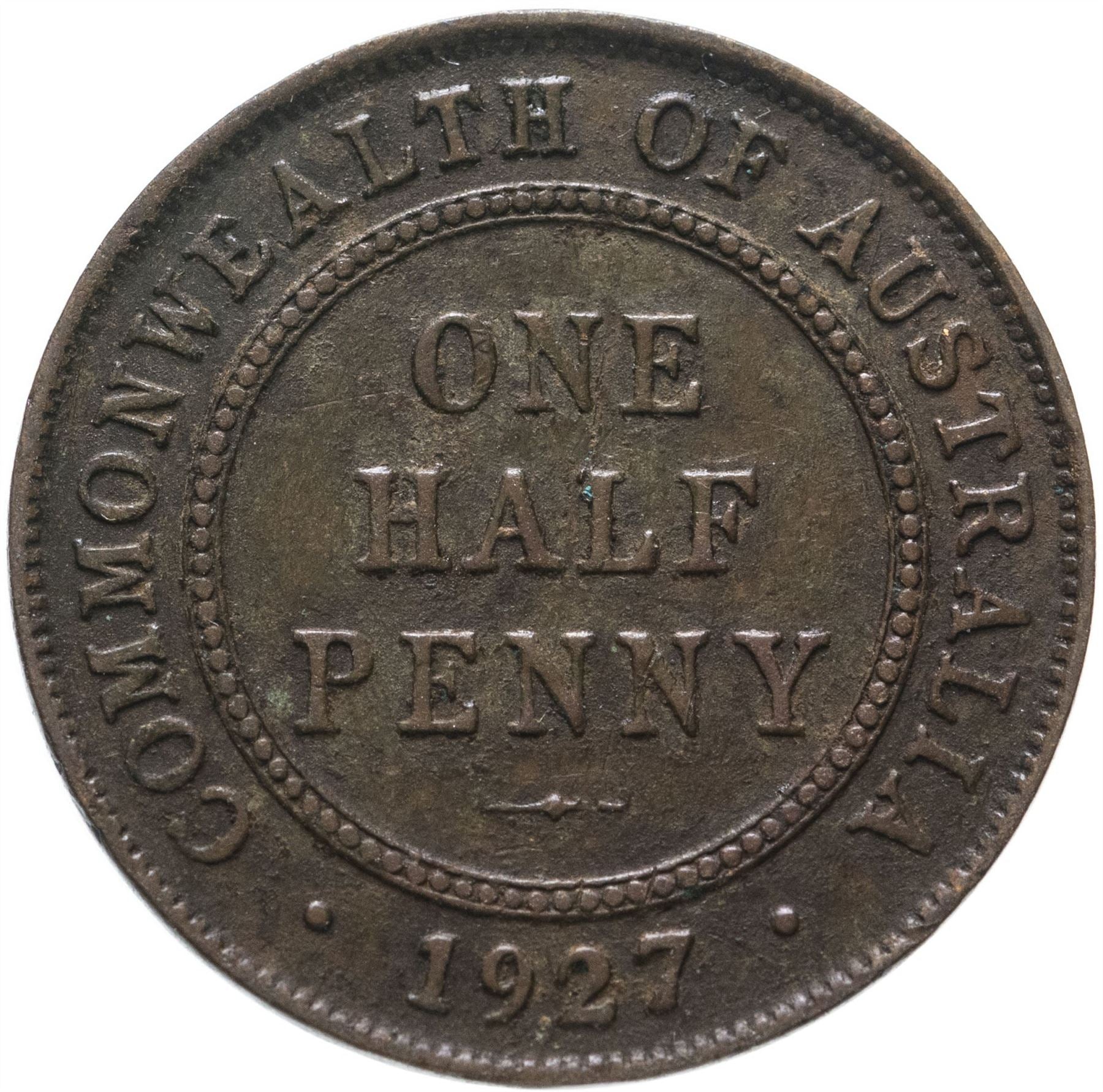 Australia Coin | ½ Penny | George V | KM22 | 1911 - 1936