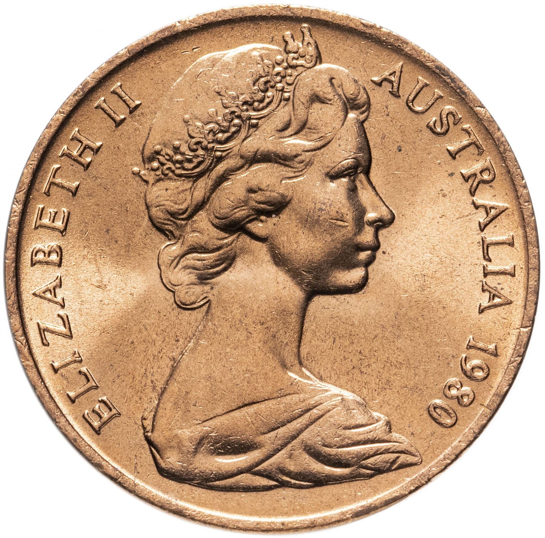 Australia Coin | 2 Cents | Elizabeth II | Frilled Neck Lizard | KM63 | 1966 - 1984