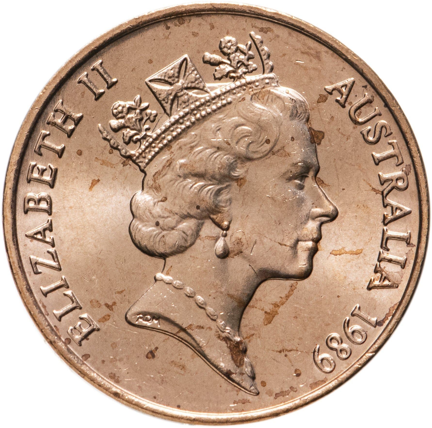 Australia Coin | 2 Cents | Elizabeth II | Frilled Neck Lizard | KM79 | 1985 - 1991