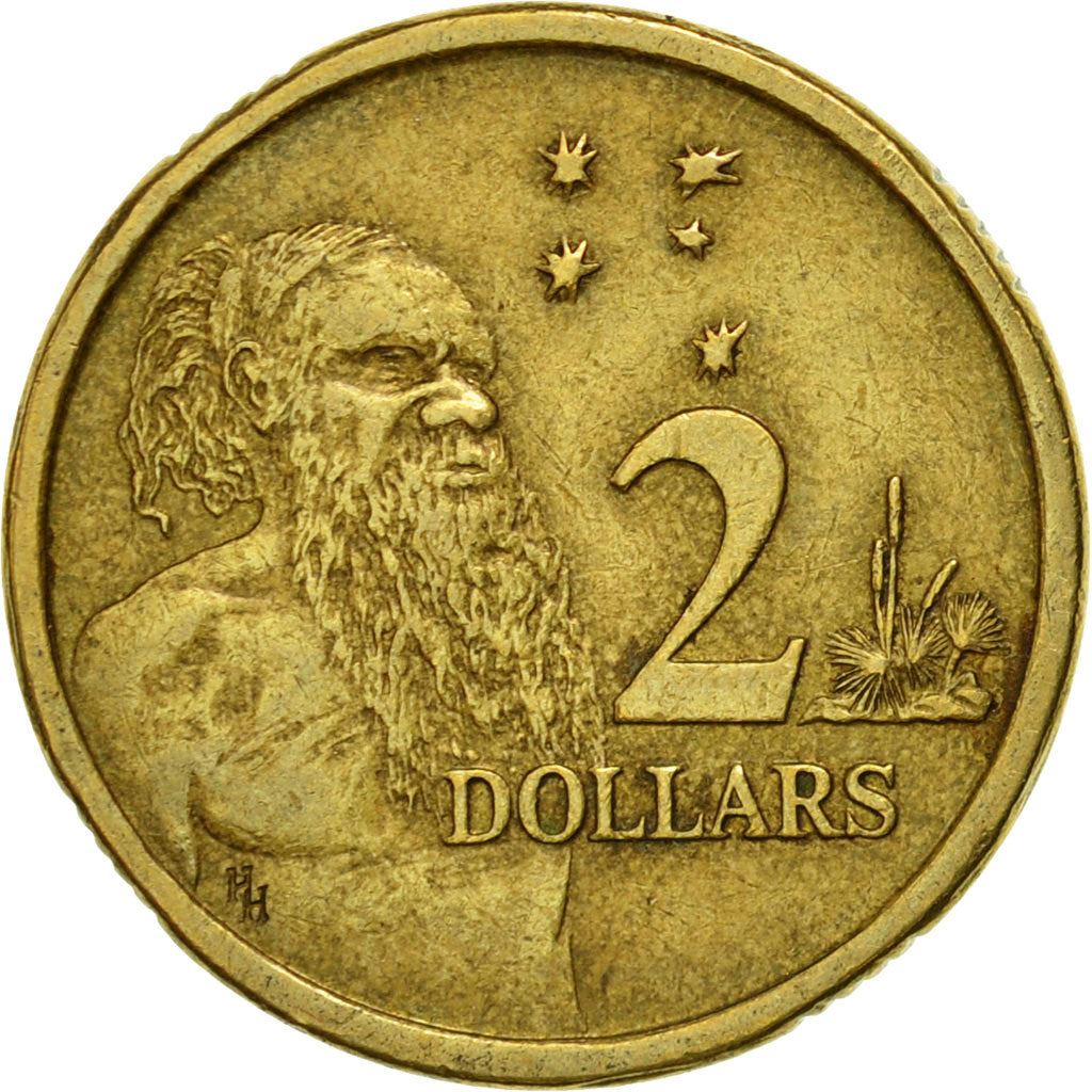 Australia Coin | 2 Dollars | Elizabeth II | Aboriginal man | KM101 | 1988 - 1998