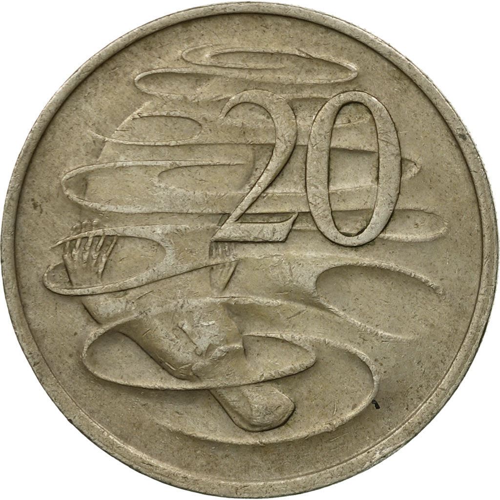 Australia Coin | 20 Cents | Elizabeth II | Platypus | KM66 | 1966 - 1984