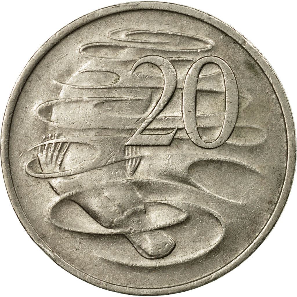 Australia Coin | 20 Cents | Elizabeth II | Platypus | KM66 | 1966 - 1984