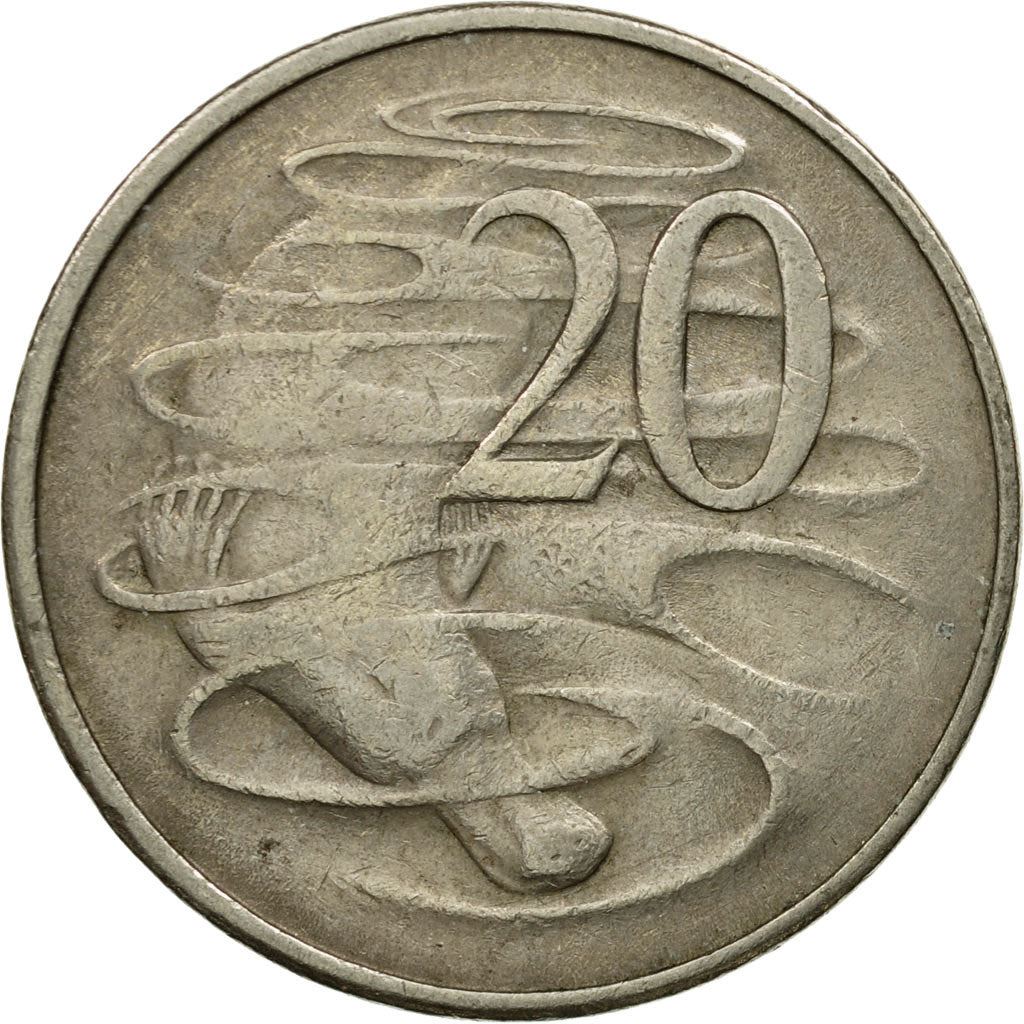 Australia Coin | 20 Cents | Elizabeth II | Platypus | KM66 | 1966 - 1984