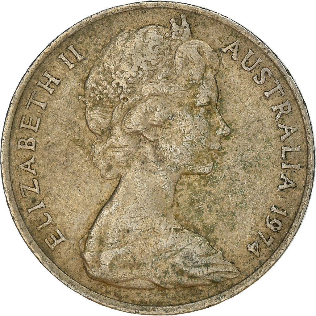 Australia Coin | 20 Cents | Elizabeth II | Platypus | KM66 | 1966 - 1984