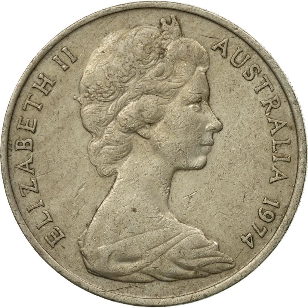 Australia Coin | 20 Cents | Elizabeth II | Platypus | KM66 | 1966 - 1984