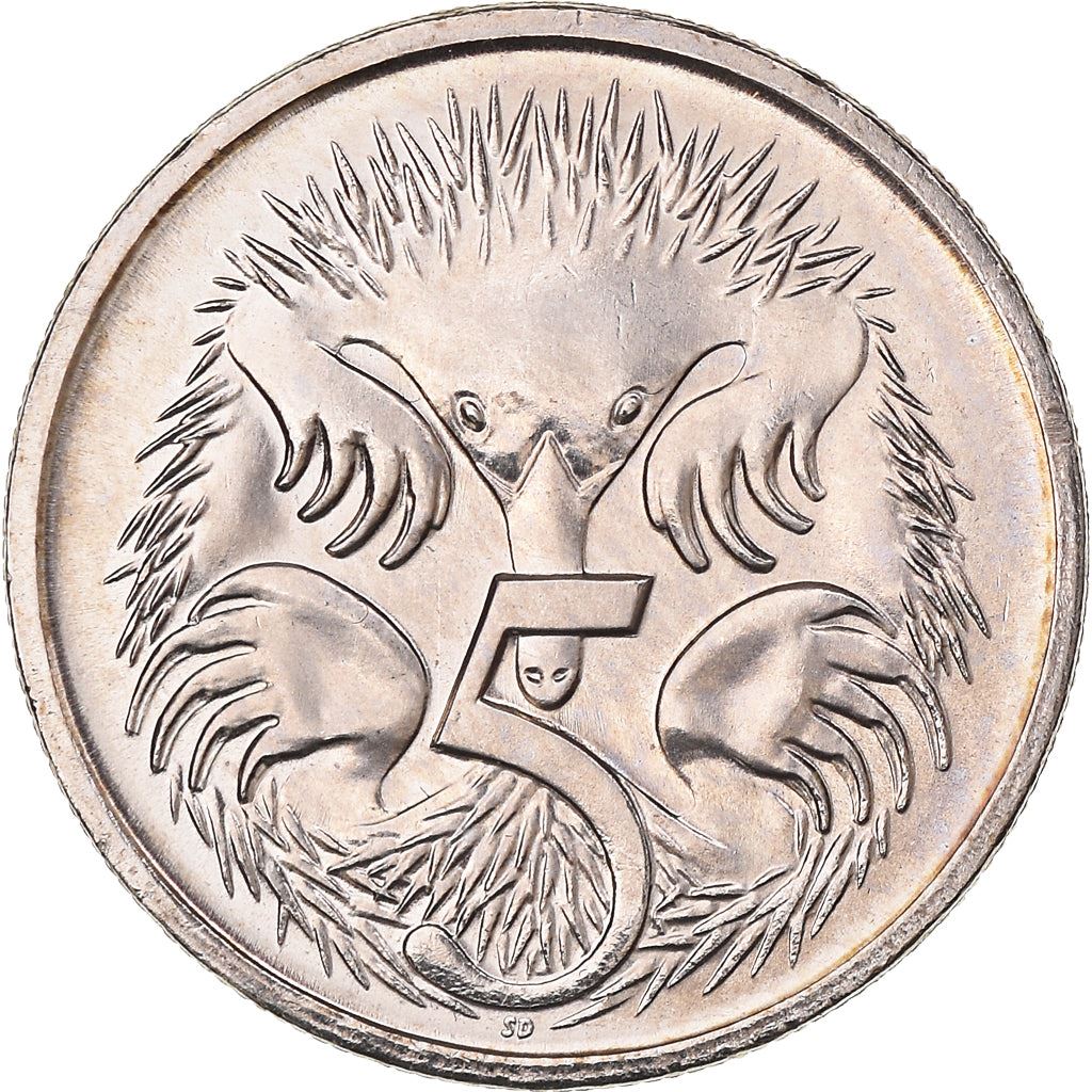 Australia Coin | 5 Cents | Elizabeth II | Short Beaked Echidna | KM401 | 1999 - 2019