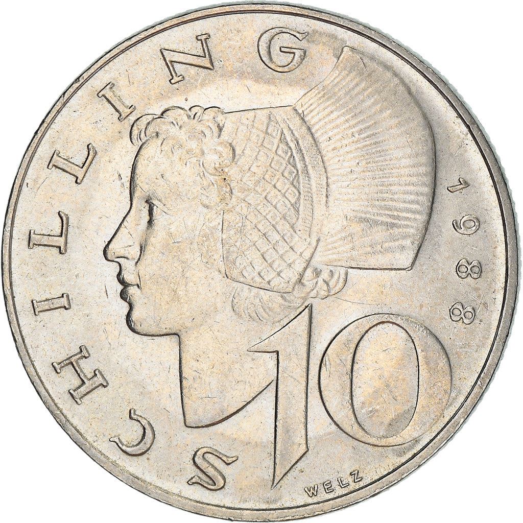 Austria 10 Schilling Coin | KM2918 | 1974 - 2001