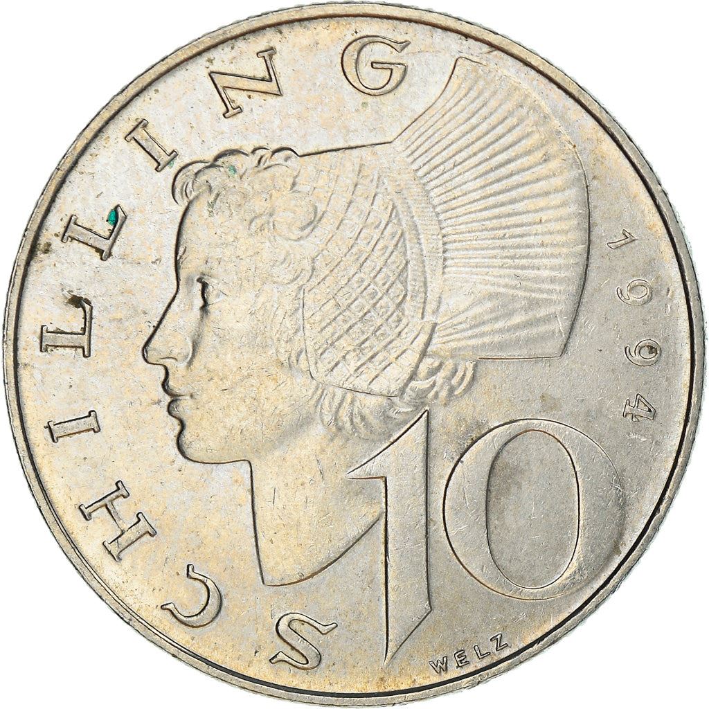 Austria 10 Schilling Coin | KM2918 | 1974 - 2001