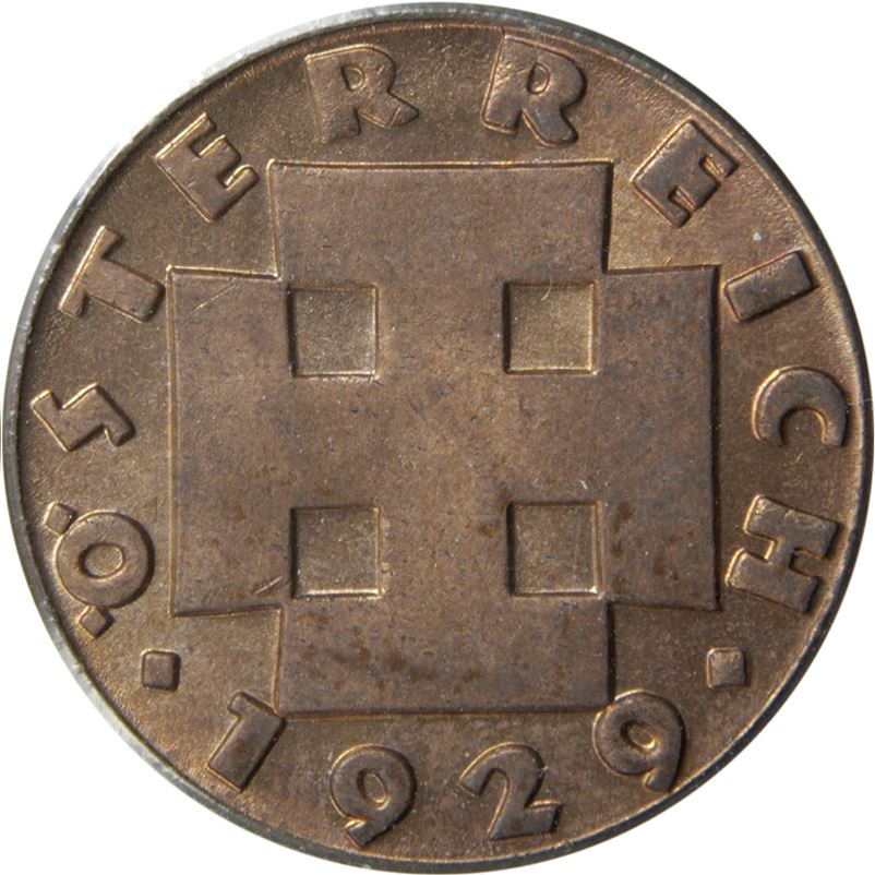 Austria 2 Groschen Coin | Cross Potent | KM2837 | 1925 - 1938