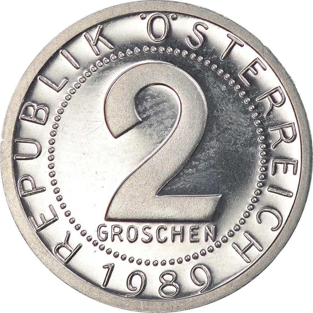 Austria 2 Groschen Coin | KM2876 | 1950 - 1994