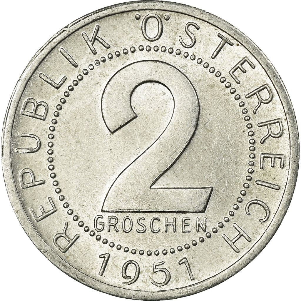 Austria 2 Groschen Coin | KM2876 | 1950 - 1994