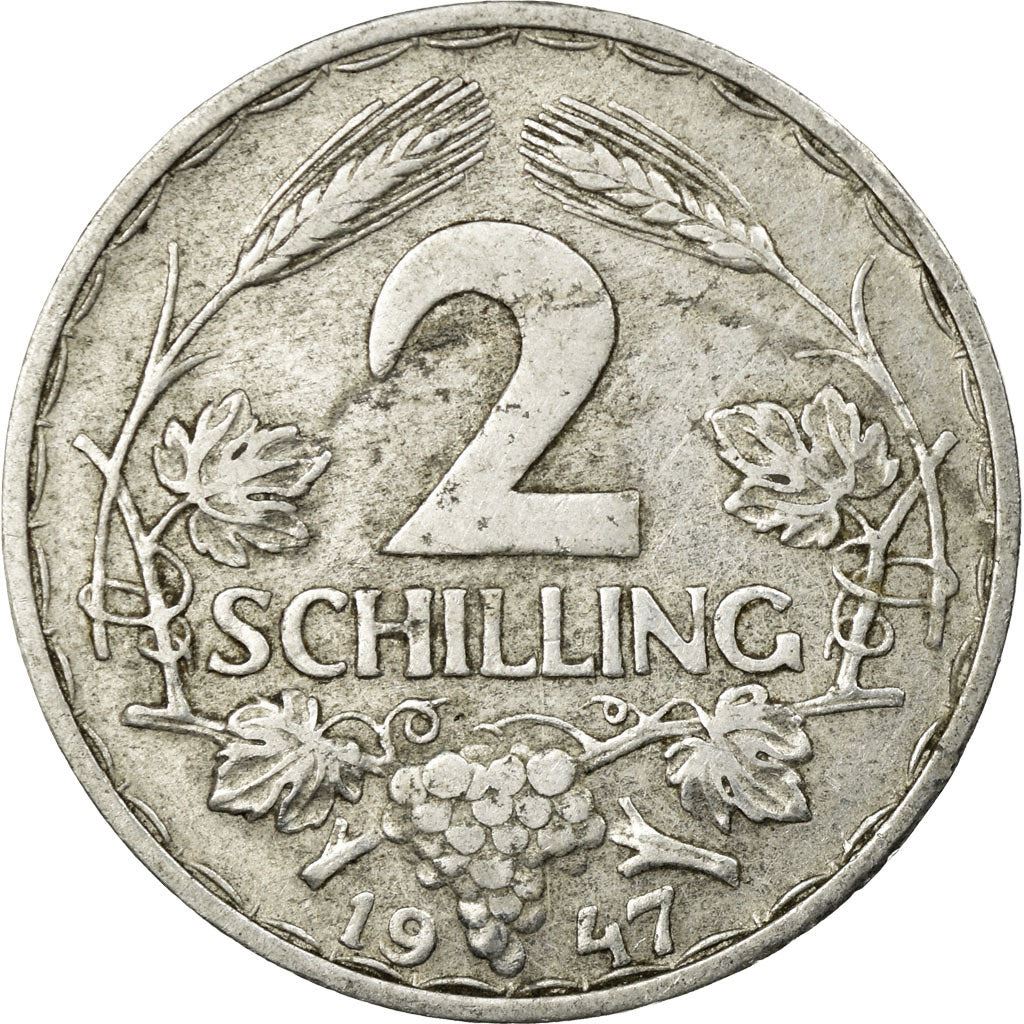 Austria 2 Schilling Coin | Grape | KM2872 | 1946 - 1952