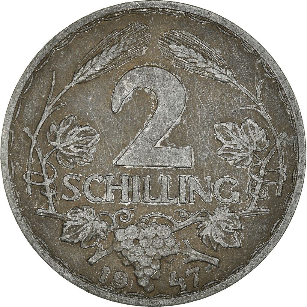 Austria 2 Schilling Coin | Grape | KM2872 | 1946 - 1952