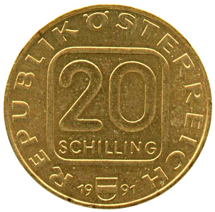 Austria | 20 Schilling Coin | Joseph Haydn | KM2955 | 1982 - 1993