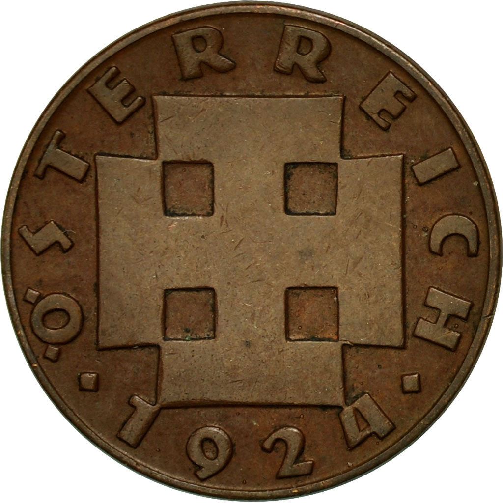 Austria | 200 Kronen Coin | Cross Potent | KM2833 | 1924