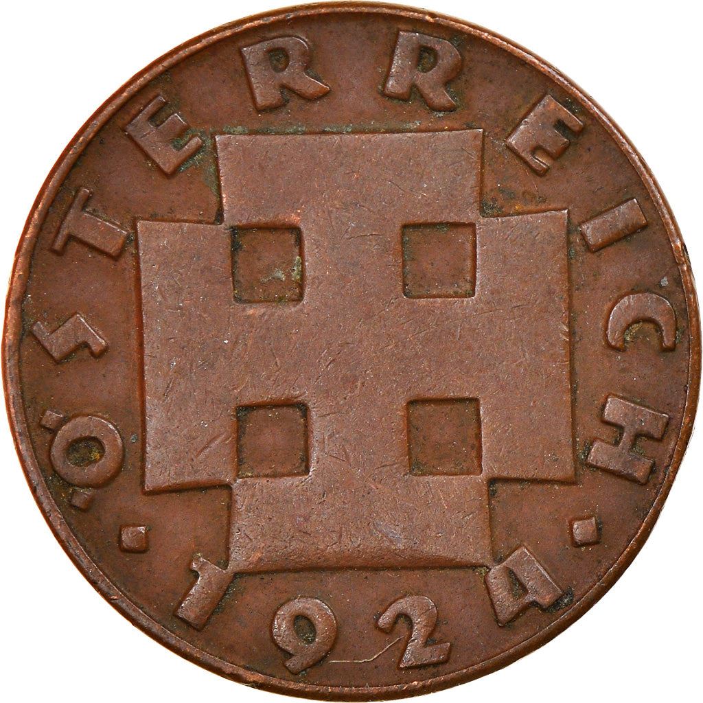 Austria | 200 Kronen Coin | Cross Potent | KM2833 | 1924