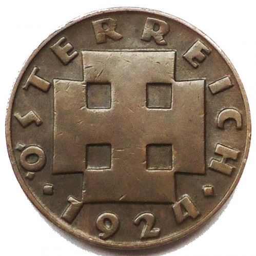 Austria | 200 Kronen Coin | Cross Potent | KM2833 | 1924