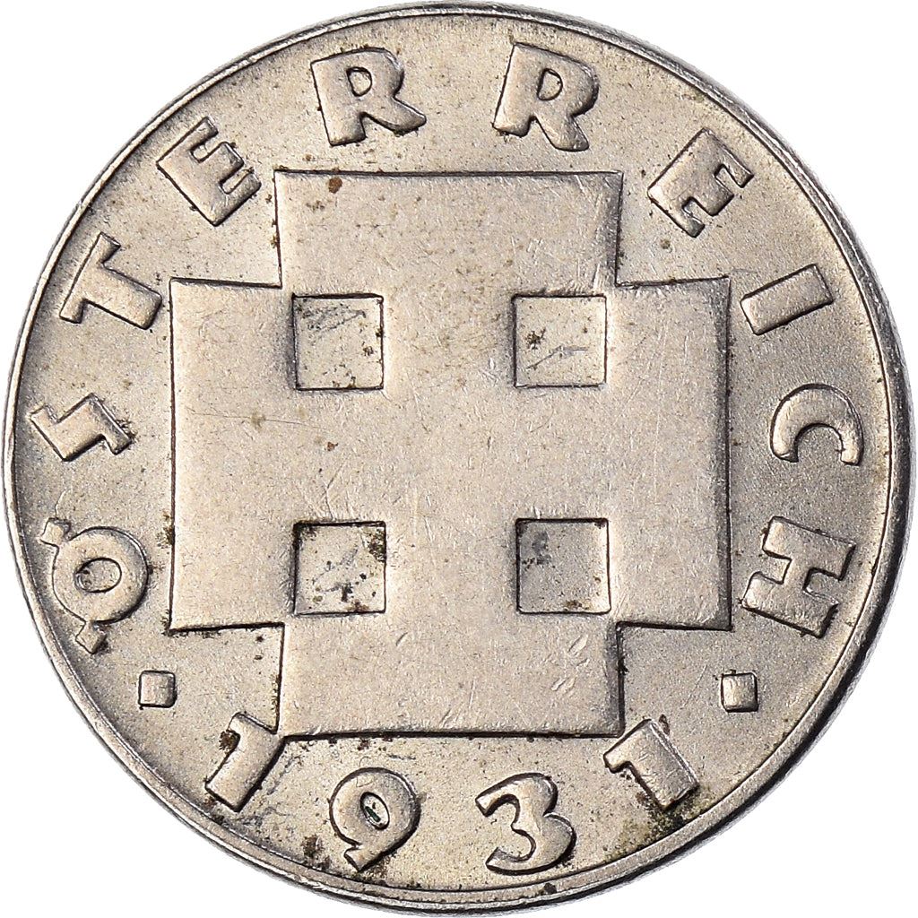 Austria 5 Groschen Coin | Cross Potent | KM2846 | 1931 - 1938