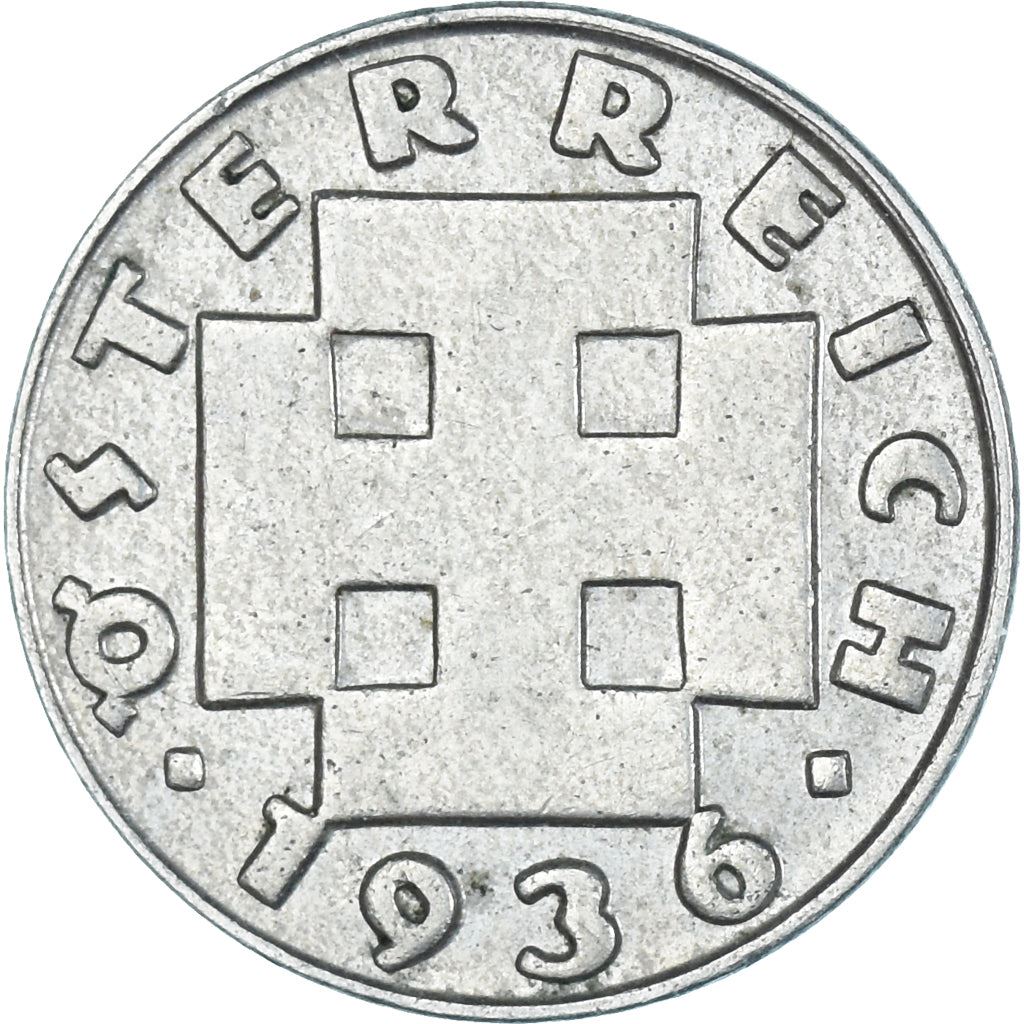 Austria 5 Groschen Coin | Cross Potent | KM2846 | 1931 - 1938