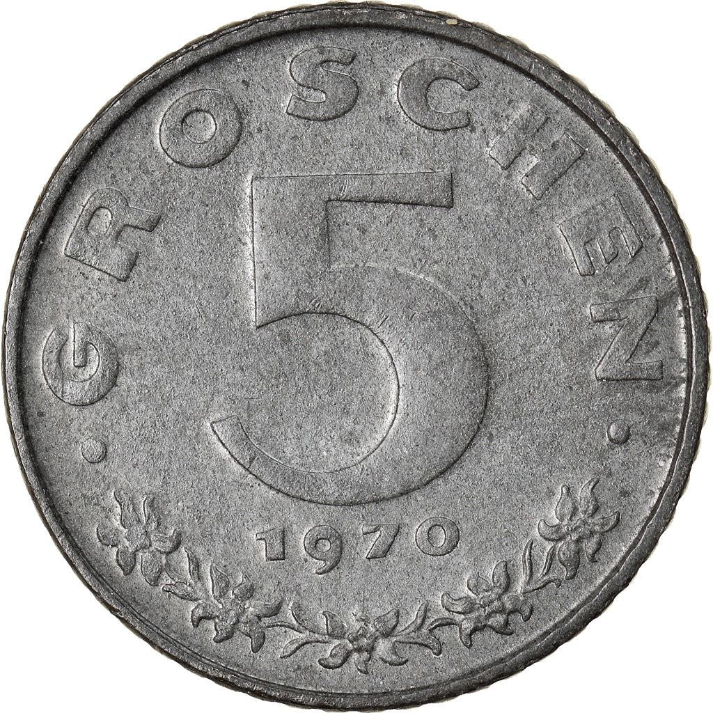 Austria 5 Groschen Coin | KM2875 | 1948 - 1994