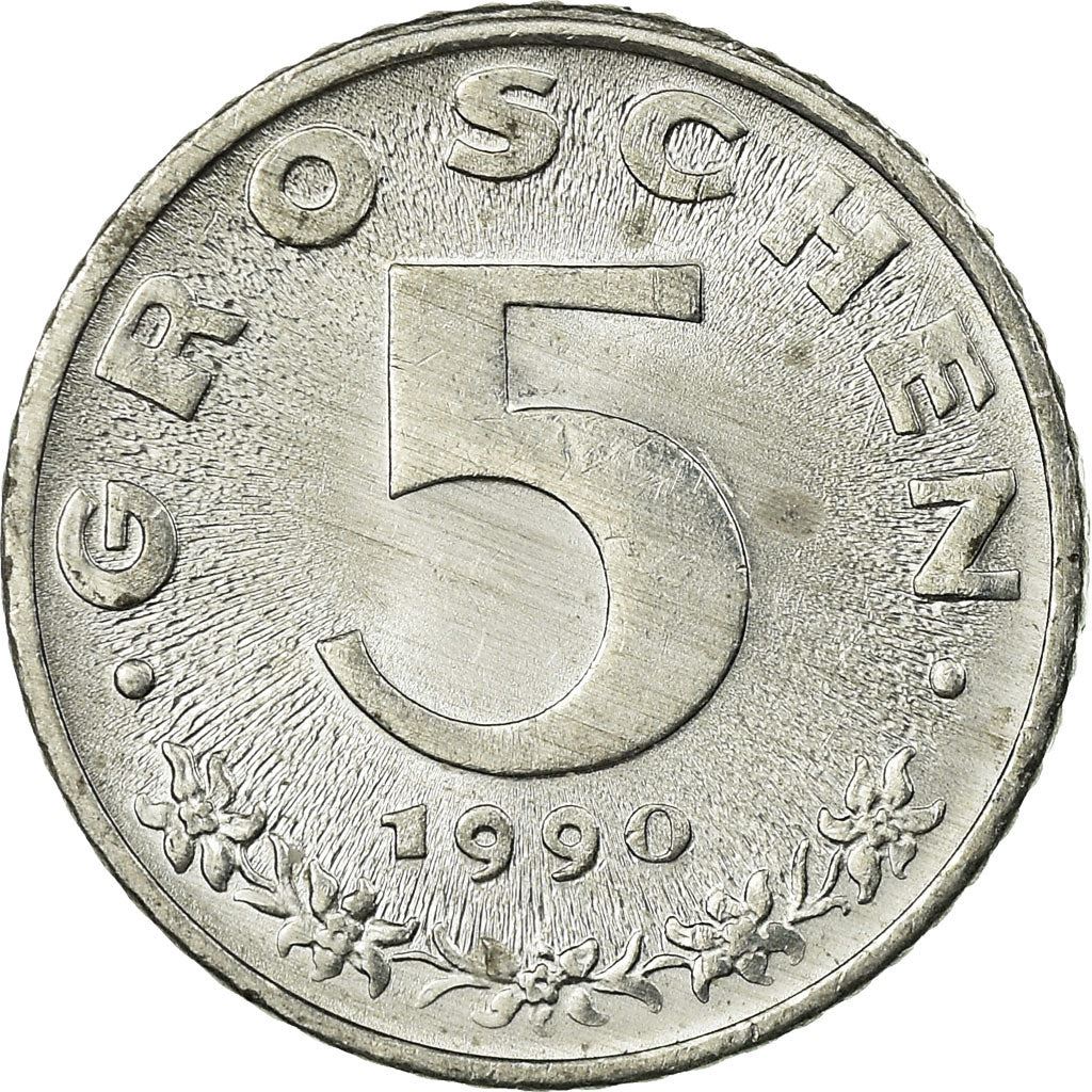 Austria 5 Groschen Coin | KM2875 | 1948 - 1994