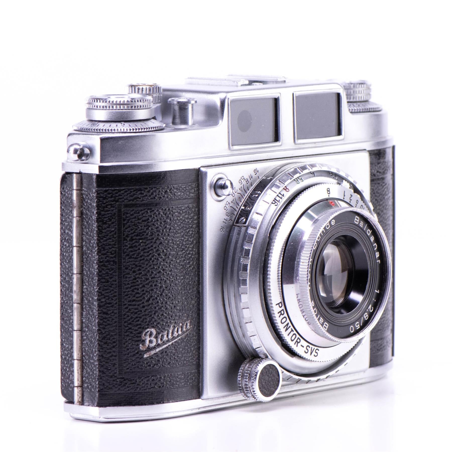 Balda Super Baldina Camera | Baldanar 50mm f2.8 lens | White | Germany | 1954