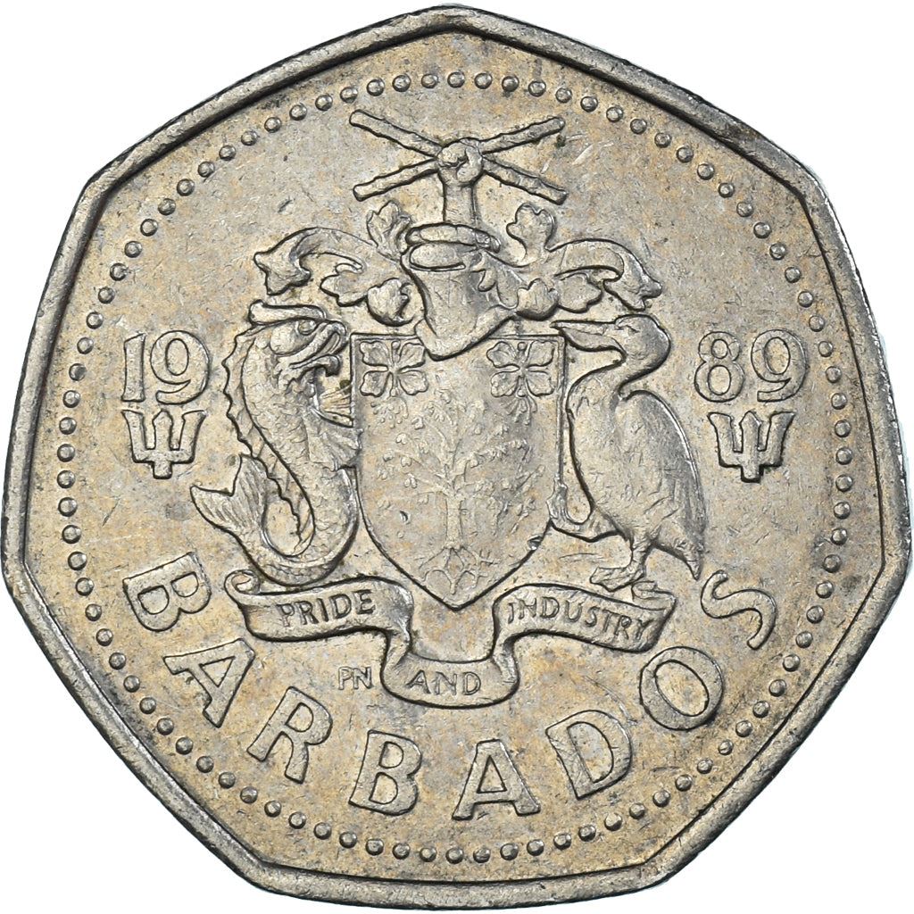 Barbados | 1 Dollar Coin | Flying fish | Km:14.2 | 1988 - 2005