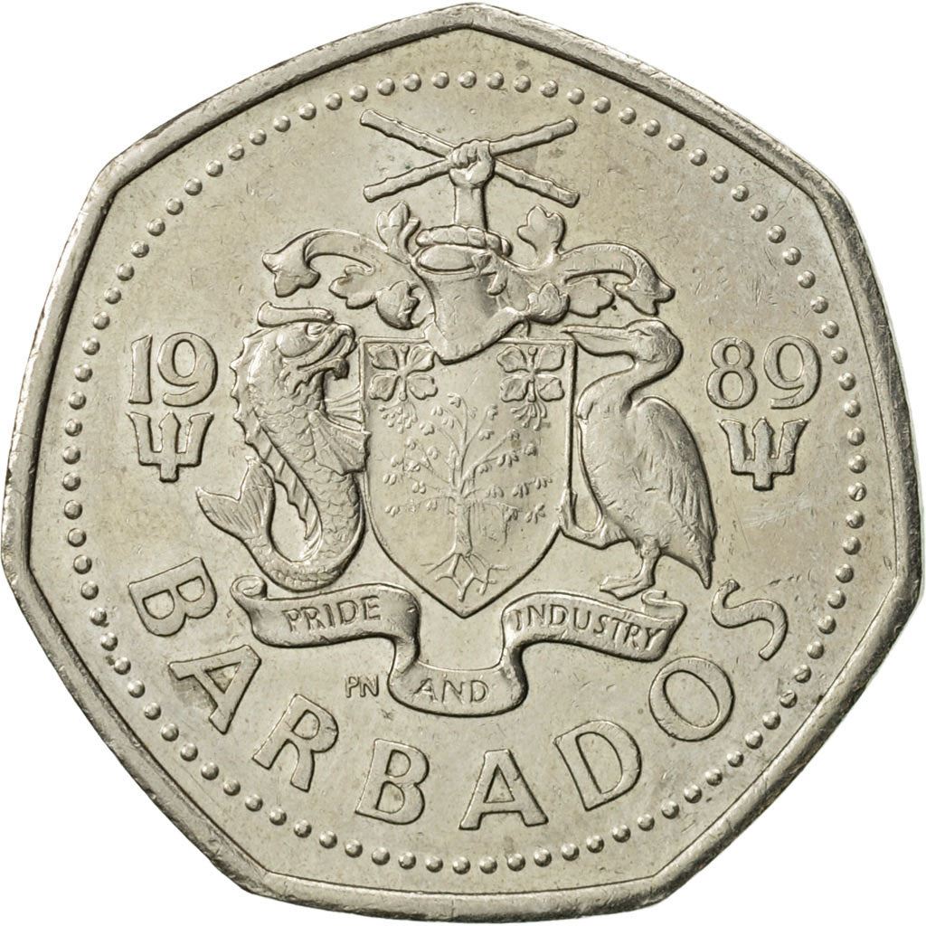 Barbados | 1 Dollar Coin | Flying fish | Km:14.2 | 1988 - 2005