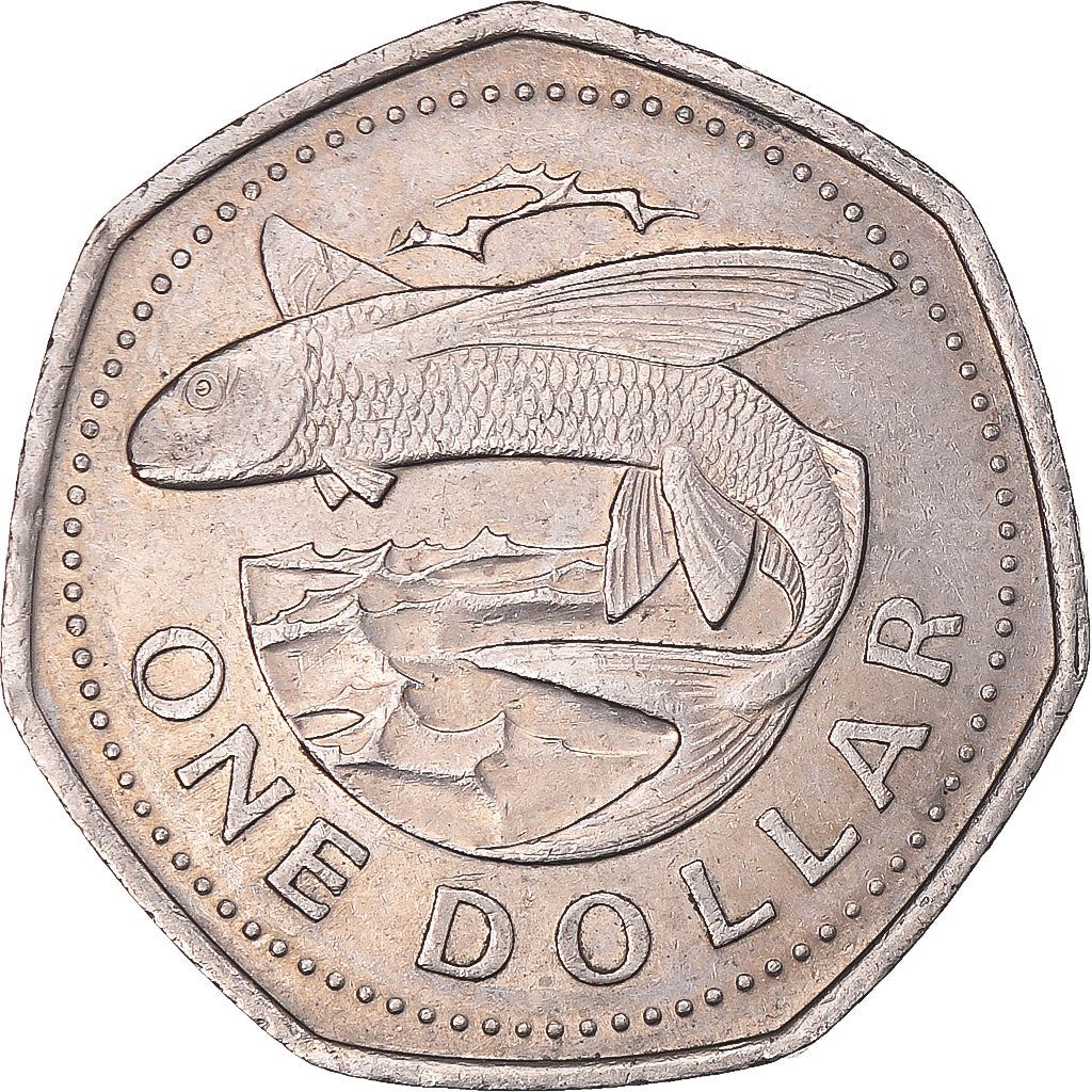 Barbados | 1 Dollar Coin | Flying fish | Km:14.2 | 1988 - 2005