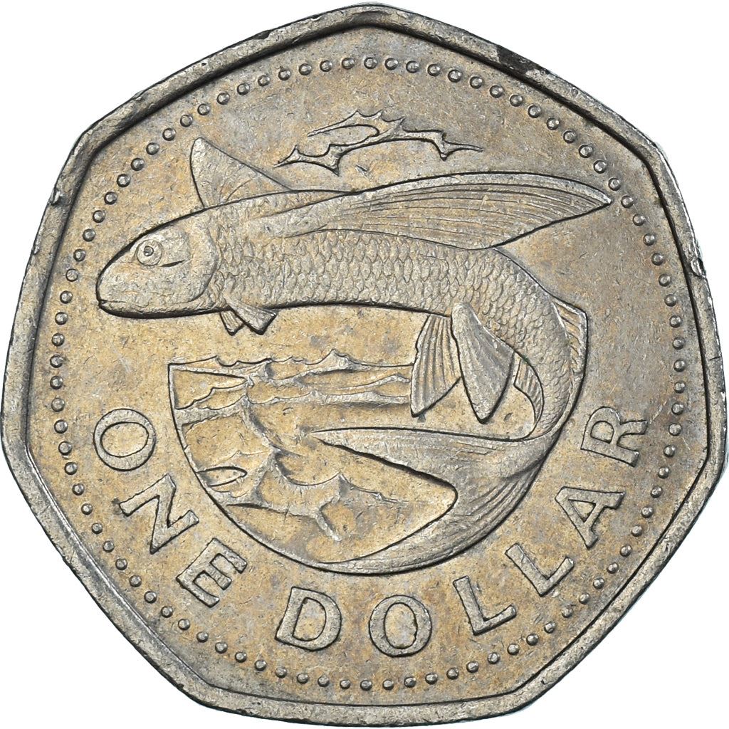 Barbados | 1 Dollar Coin | Flying fish | Km:14.2 | 1988 - 2005