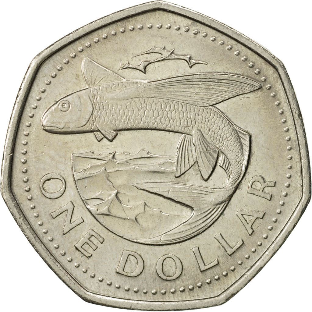 Barbados | 1 Dollar Coin | Flying fish | Km:14.2 | 1988 - 2005