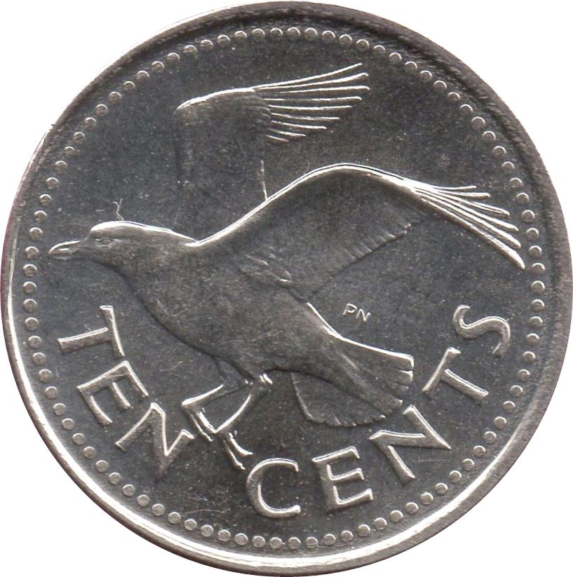 Barbados | 10 Cents Coin | Gull | Km:12A | 2007 - 2022