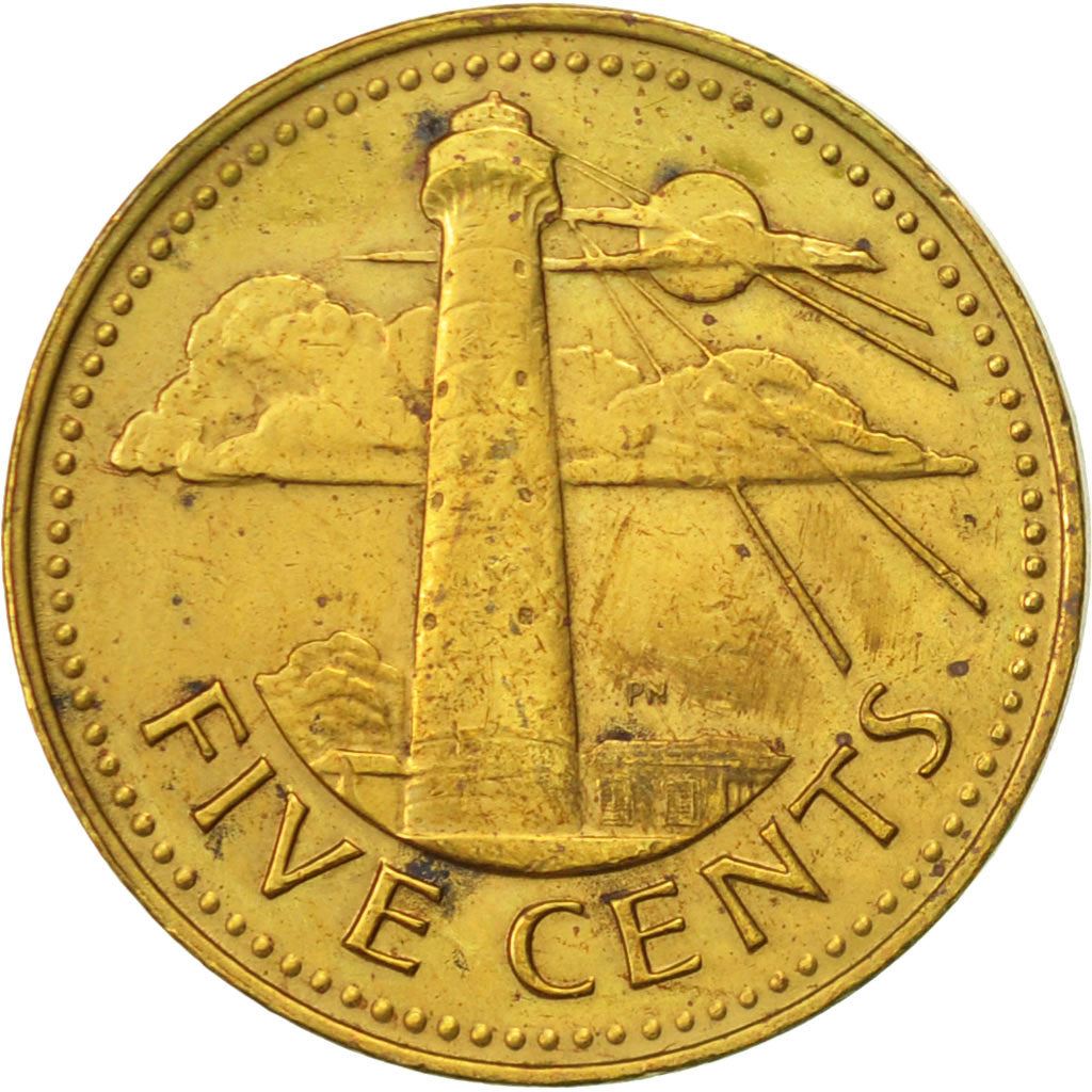 Barbados | 5 Cents Coin | Lighthouse | Km:11 | 1973 - 2007