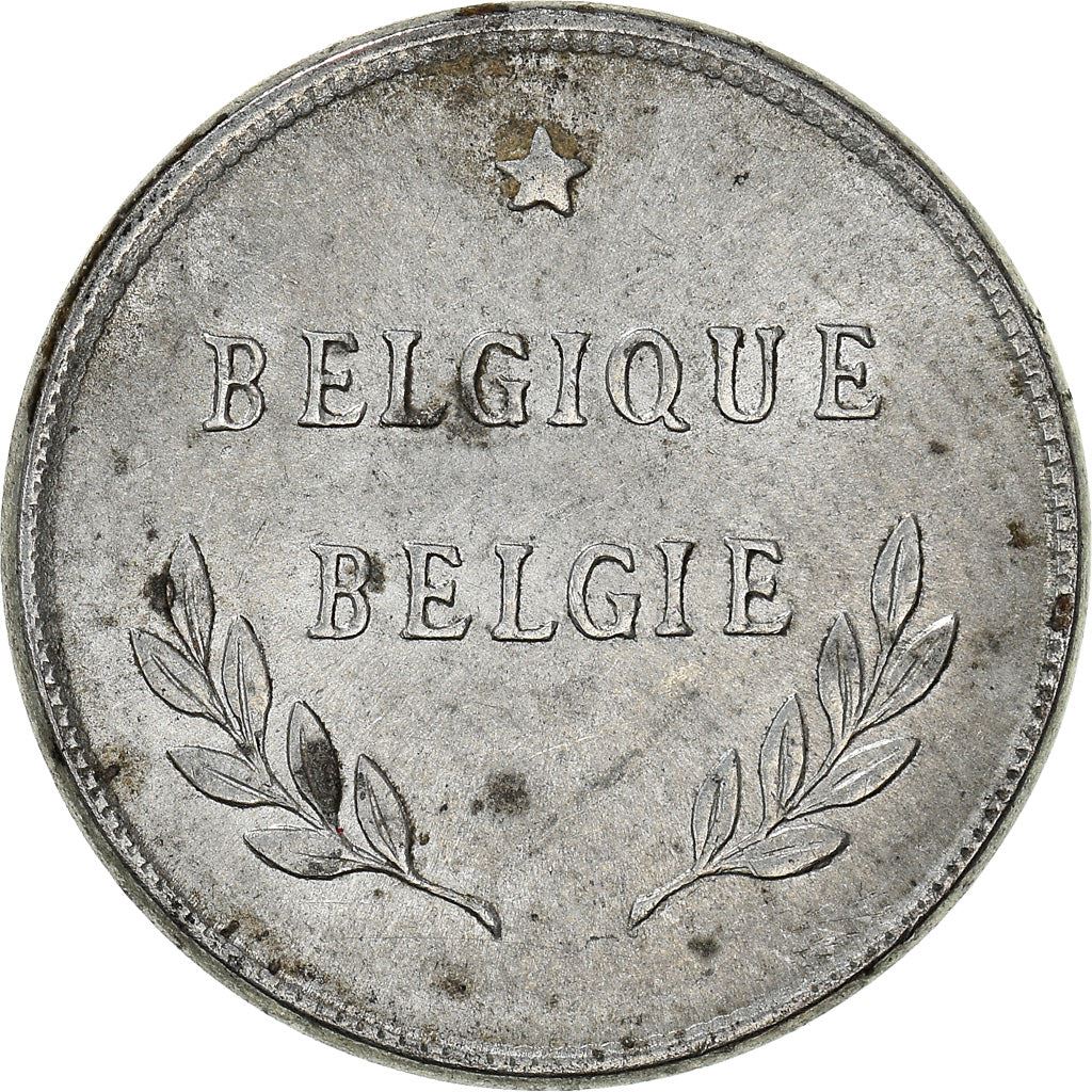 Belgian 2 Francs Allied Occupation Coinage | Olive branch | Star | KM133 | 1944