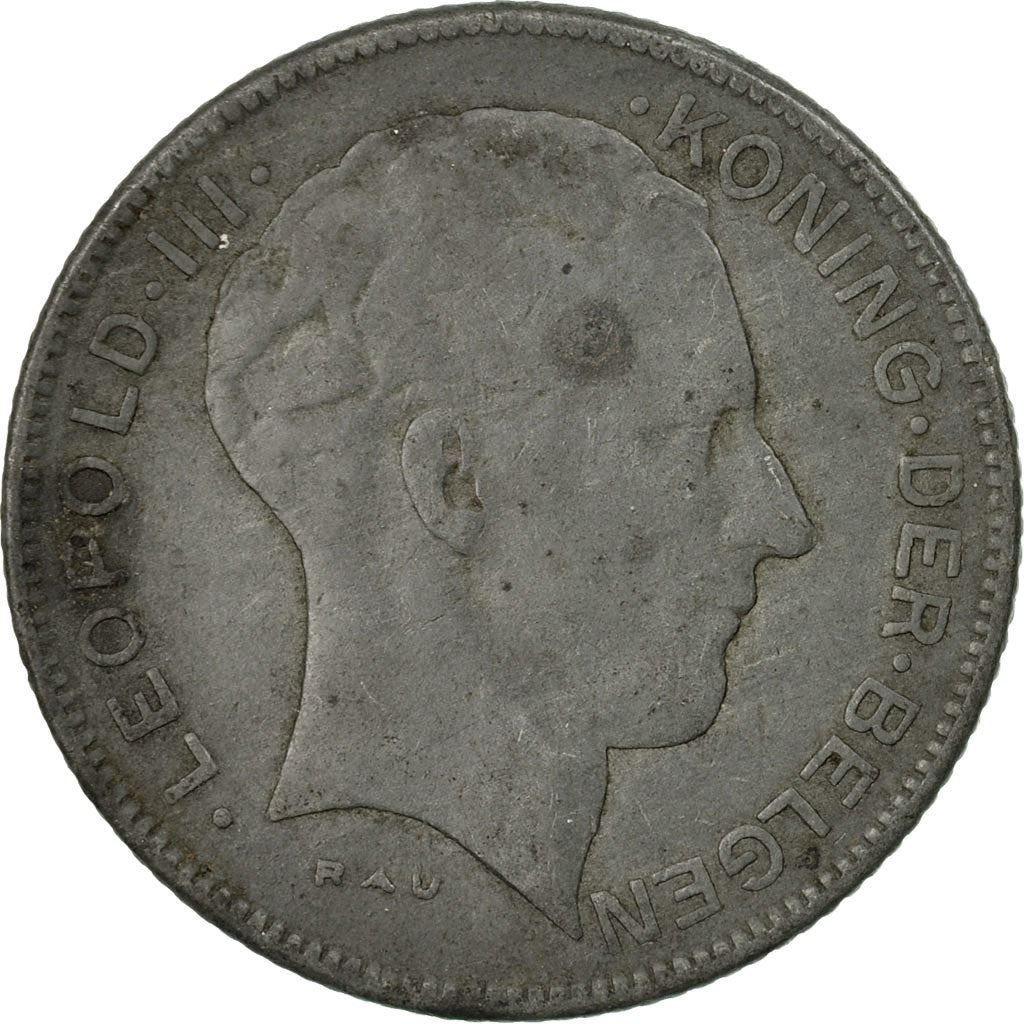 Belgian 5 Francs Coin | Leopold III Belgie | KM130 | 1941 - 1947