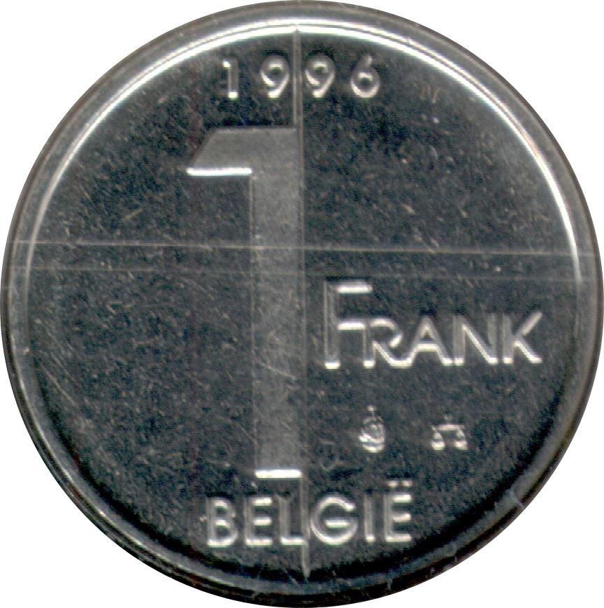 Belgian Coin 1 Franc - Albert II België | Angel | Privy | Scales | KM188 | 1994 - 2001