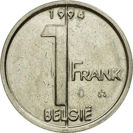 Belgian Coin 1 Franc - Albert II België | Angel | Privy | Scales | KM188 | 1994 - 2001