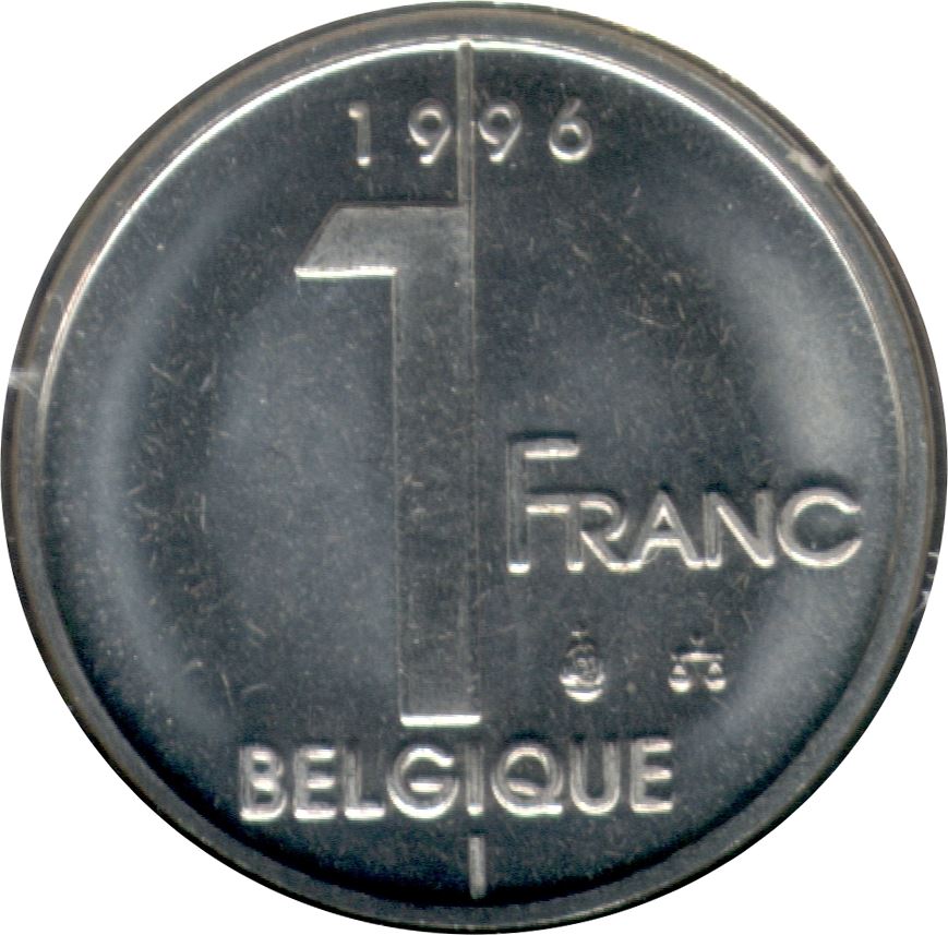 Belgian Coin 1 Franc - Albert II Belgique | Angel | Privy | Scales | KM187 | 1994 - 2001