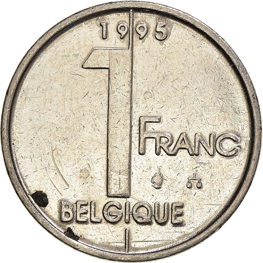 Belgian Coin 1 Franc - Albert II Belgique | Angel | Privy | Scales | KM187 | 1994 - 2001